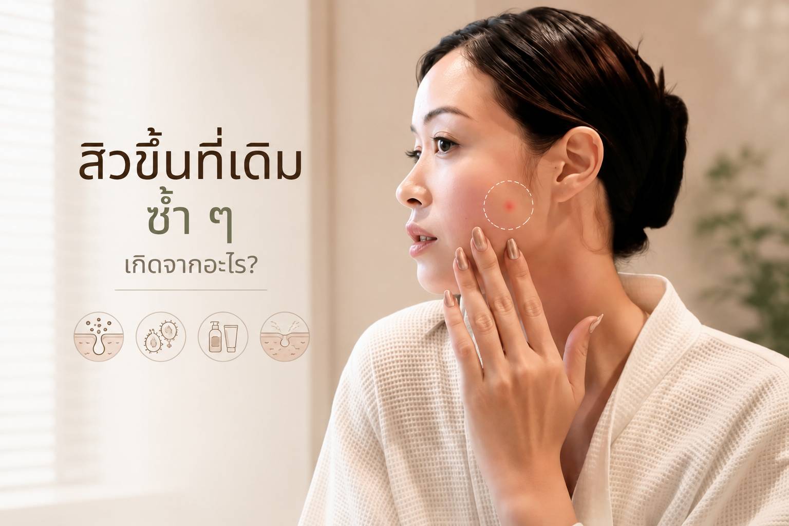 สิวขึ้นที่เดิมซ้ำ ๆ อาจเกี่ยวข้องกับการอักเสบของผิวและความไม่สมดุลของผิว